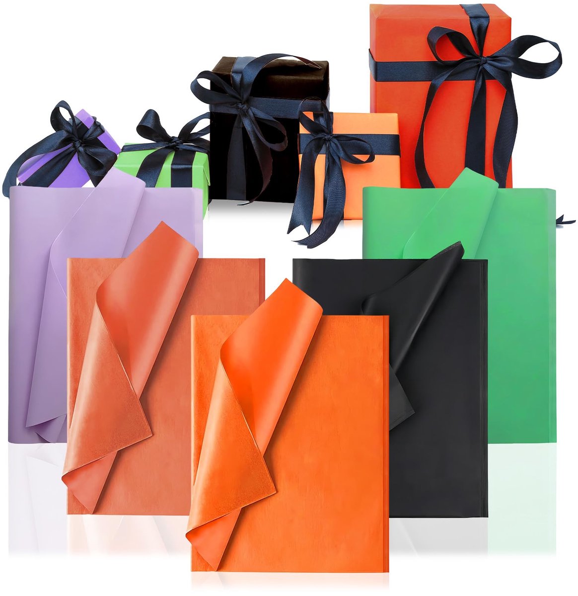 Halloween Tissue Papier - 50 Stuks - 50 x 35 cm in 5 Kleuren
