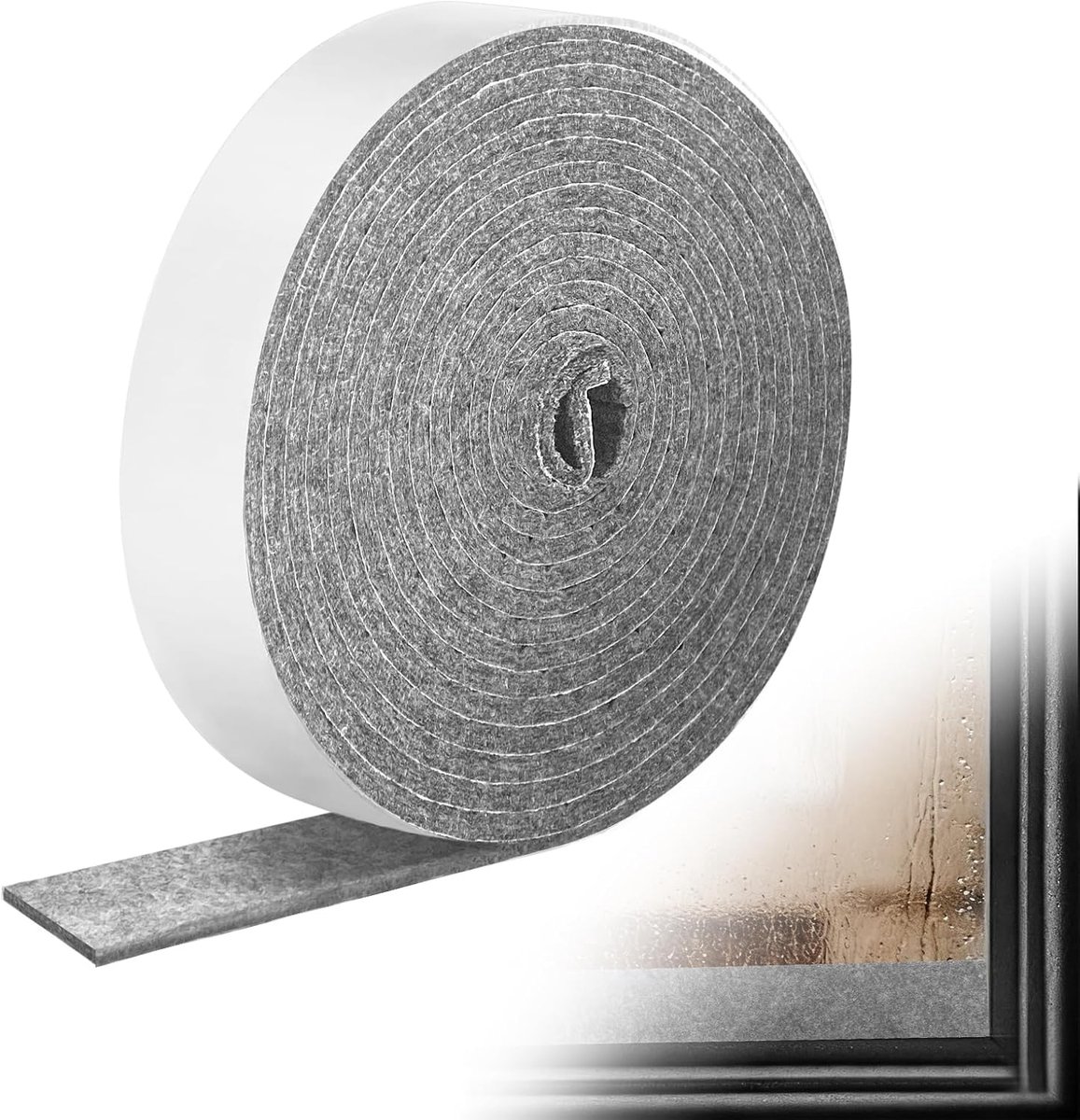 Condensatieabsorber - Raam Absorber - Voorkom Vocht - Compact Ontwerp - 25x15x2cm - Grijs