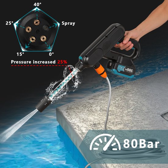 Autowaspistool - Hogedruk - Borstelloos - Elektrisch - 3 Versnellingen — afbeelding 5