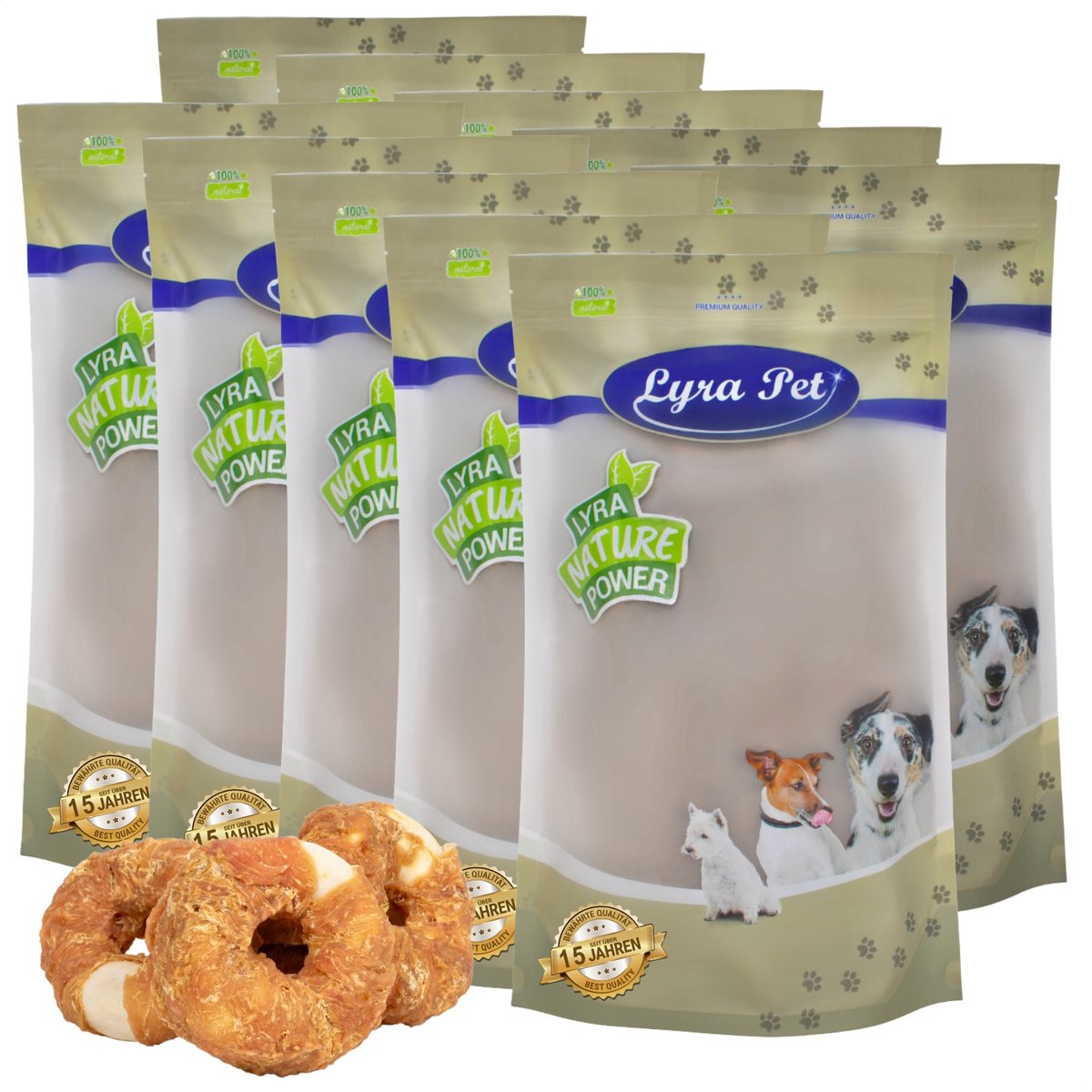 10 kg Lyra Pet® kauwringen met kipfiletreepjes