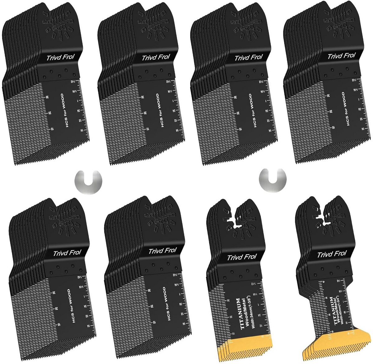 Professionele universele oscillerende zaagbladen van titanium - 100 stuks voor hout, kunststof, metaal