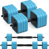 MERACH Dumbbells - 3 in 1 Hantelset - Verstelbare Gewichten - 40KG - Robuuste Grip - Voor Thuisfitness - Krachttraining - Robuust & Compact - Voor Mannen & Vrouwen