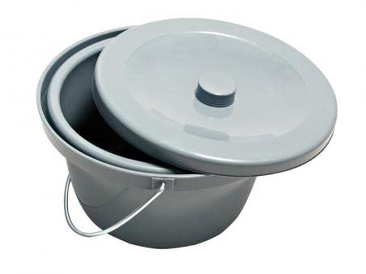 Toiletstoel Emmer met Deksel en Beugel
