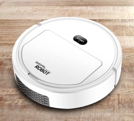 THEROB Smart robot stofzuiger met borstels en Veegdoek. 3 in 1.Zuigen, vegen en dweilen. Wit