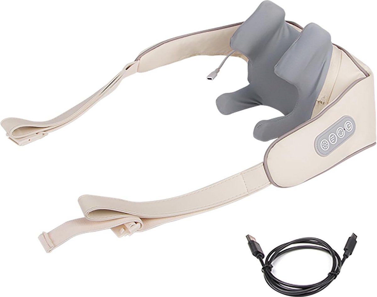 Shiatsu Nek- en Schoudermassageapparaat met Warmte en 6D Diepe Kneedmassage