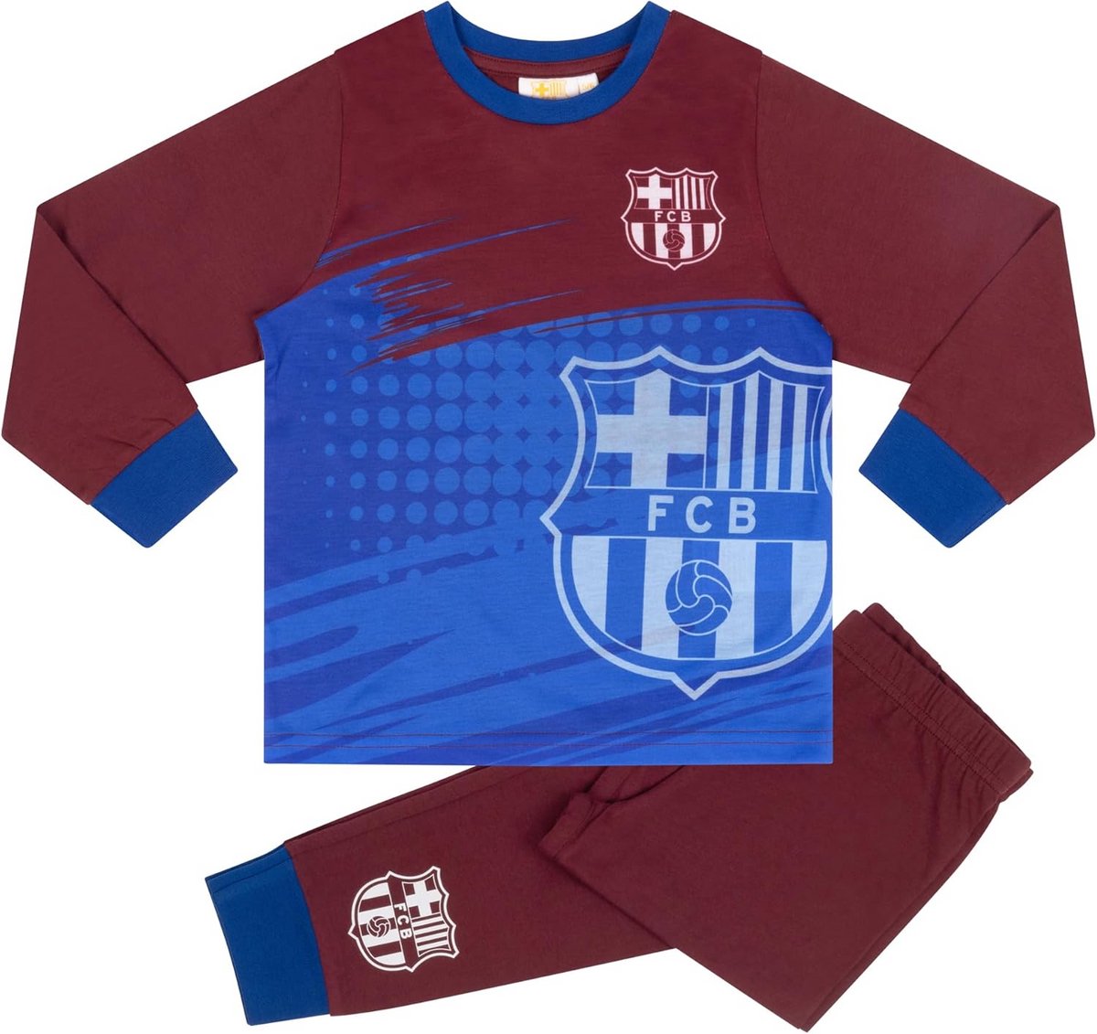 Lange Pyjamaset Jongen Rood & Blauw - Officiële Voetbal Club Kleding