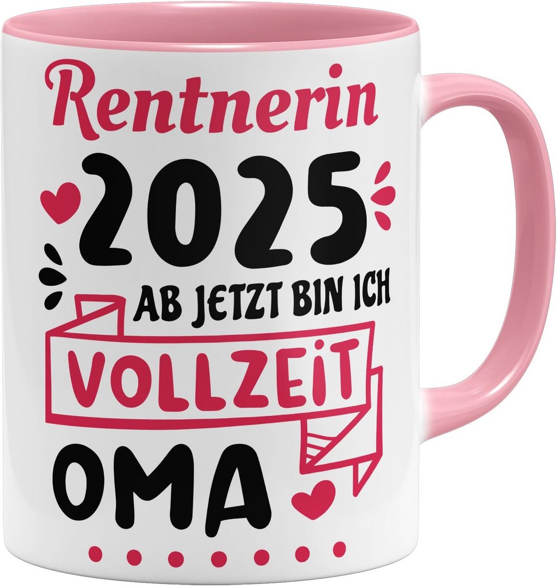 Gepensioneerde Oma Mok met Spreuk - Pensioen 2025 Cadeau - Keramische Koffiemok 325ml