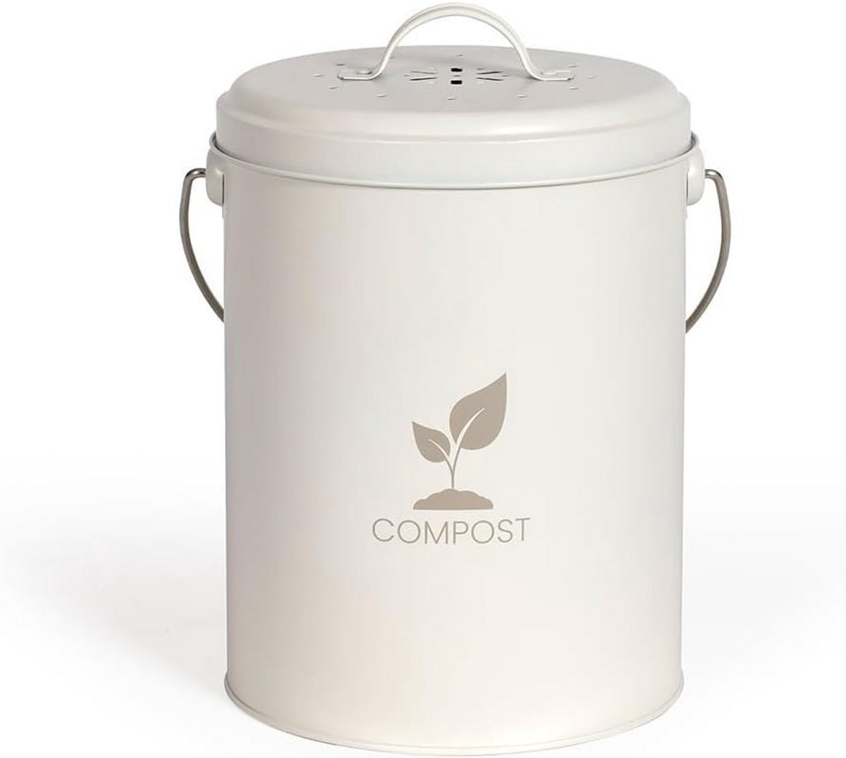 Keukencompostbak met Deksel en Koolstoffilter - 6 Liter