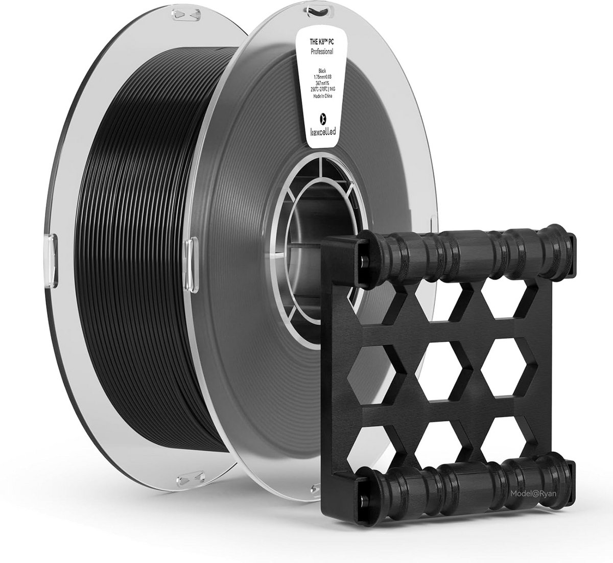 Polycarbonaat (PC) 3D Printer Filament 1.75mm Zwart - Hoge Sterkte en Hittebestendig