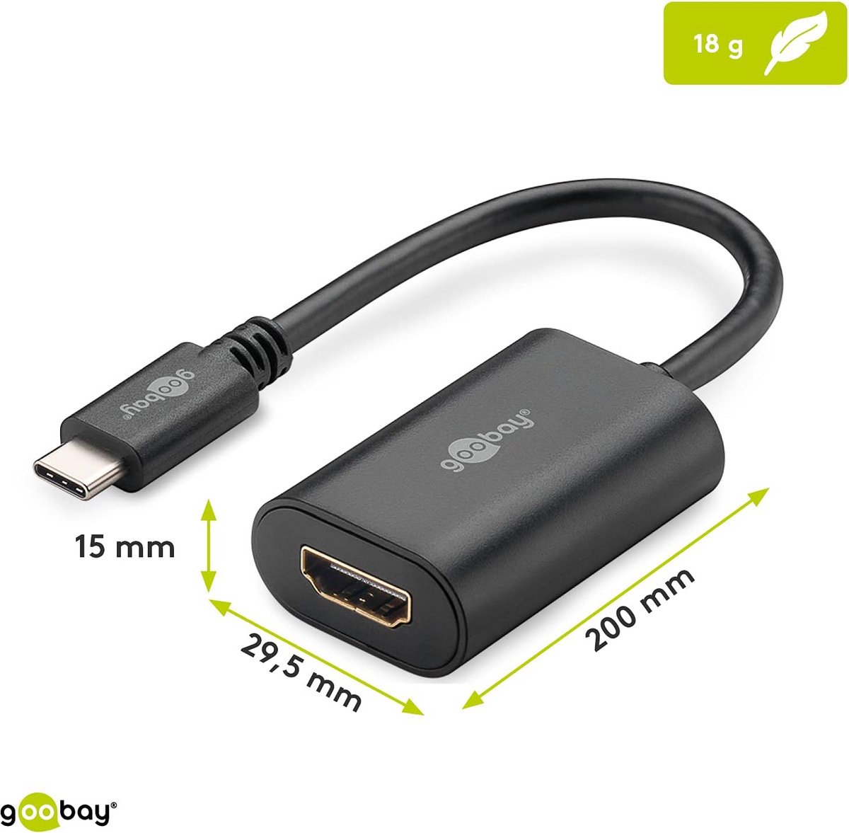 USB-C naar VGA Adapter voor Full HD Beeldscherm - 1080p @60Hz