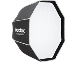 Octabox Softbox 60 cm (24 inch) Snel Montage Inklapbaar met Diffuser voor Studioflitsers