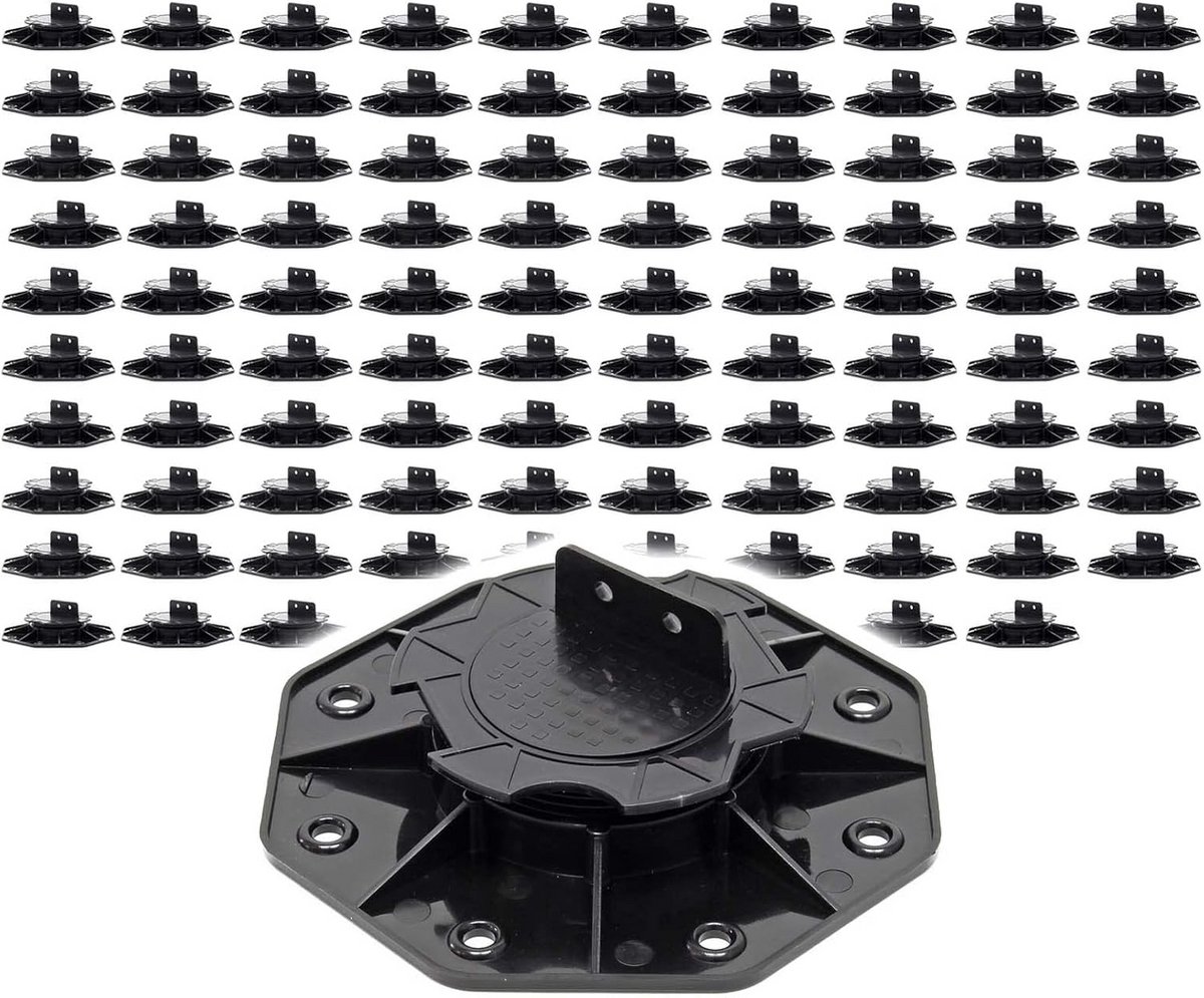 100x Verstelbare Terrasdragers 18-25mm Hoogte Instelbaar - 2700kg Draagvermogen