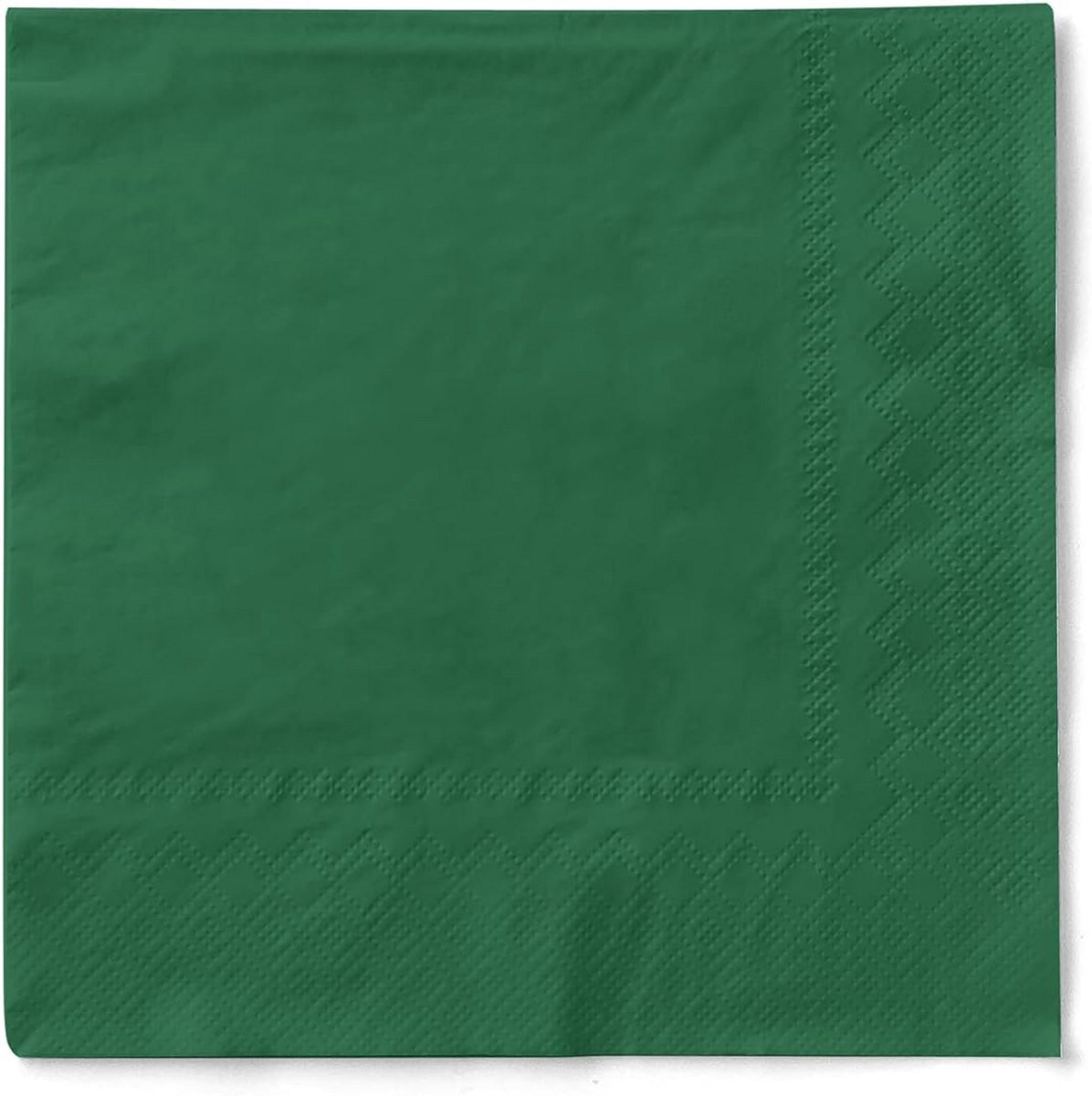 Donkergroene 3-laags Papieren Servetten 33x33 cm voor Feest en Diner (20 Stuks)