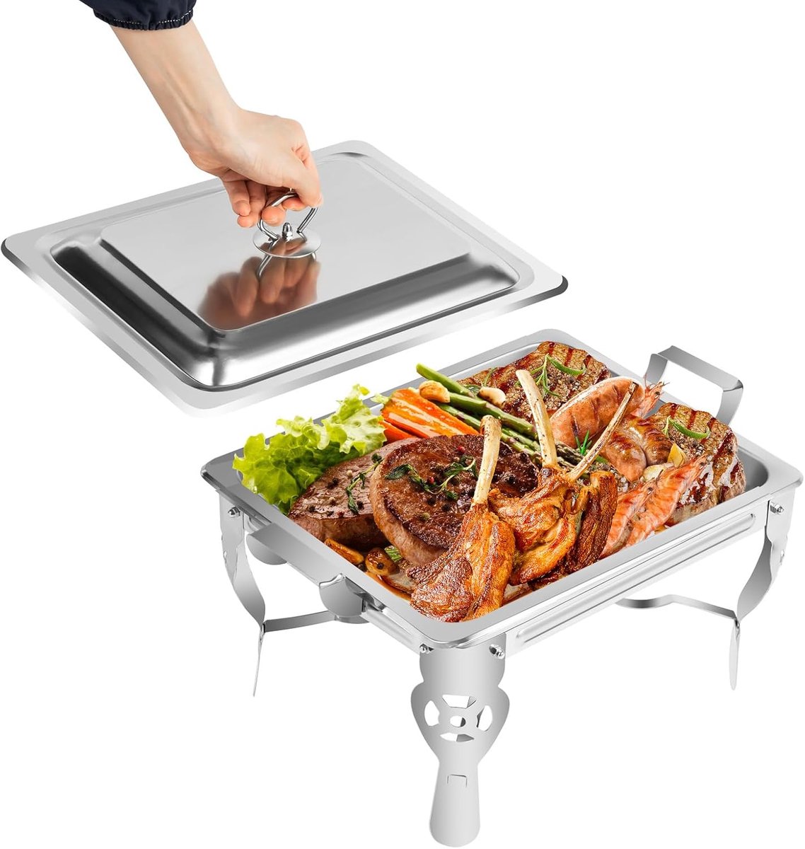 Warmhoudcontainer GN - Chafing Dish - Catering Buffet - Roestvrij staal - 6 Liter
