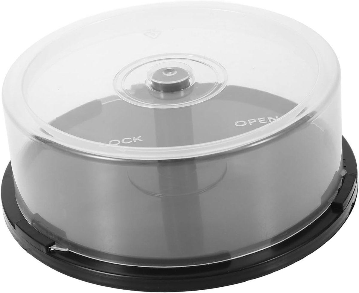 Cd Dvd Opbergdoos - Disc Opslag - Media Organisatie - Transparant Deksel - 13.7x13.7x5cm - Zwart