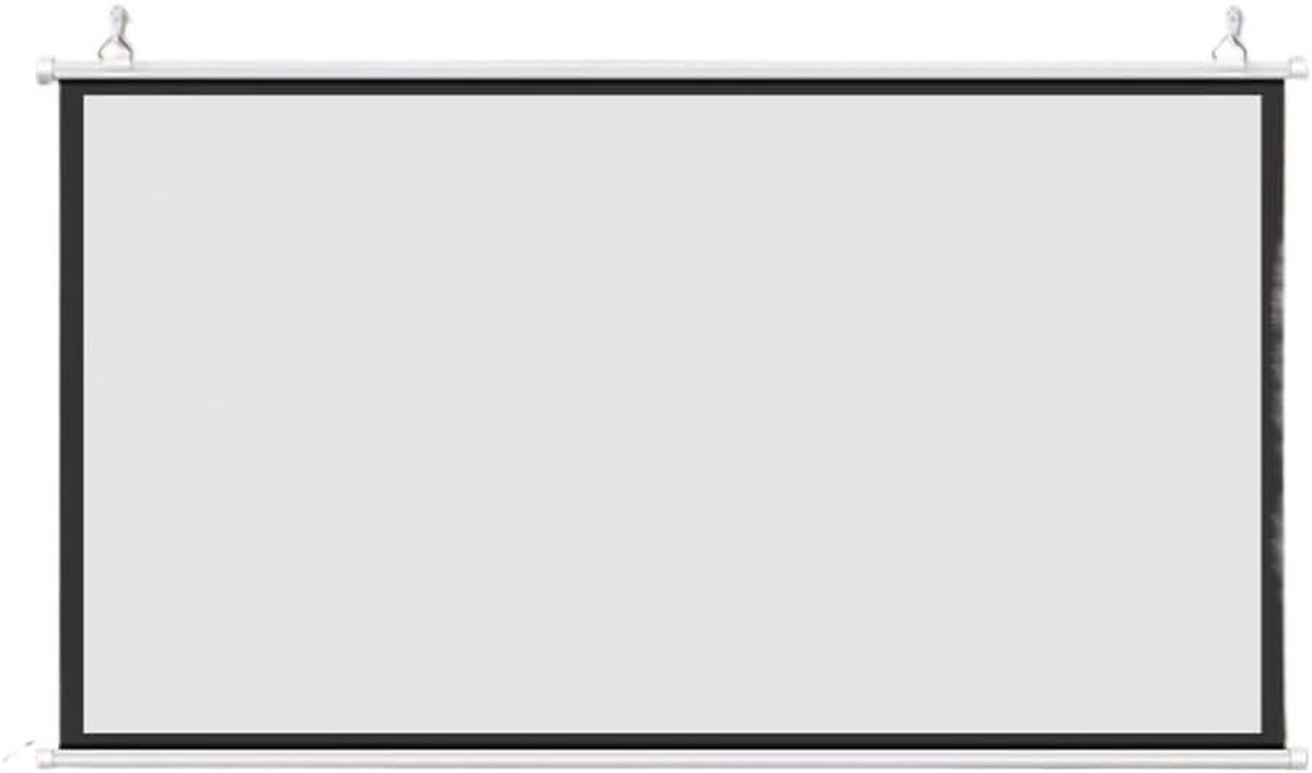 Draagbaar Projectiescherm - Pull Down Scherm - Thuisbioscoop Presentaties - Vlak HD Glasvezel - 30-72 Inch 16:9 4:3 - Wit