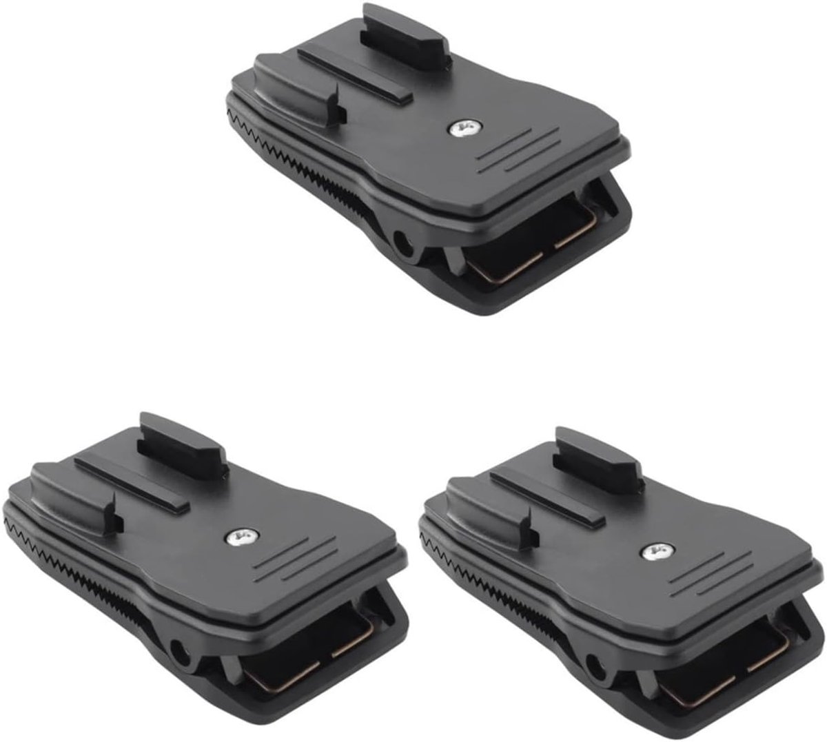 Camera Clip - Rugzak Accessoires - Snelle Opnames - 360 Graden Rotatie - 8.2 x 5 cm - Zwart