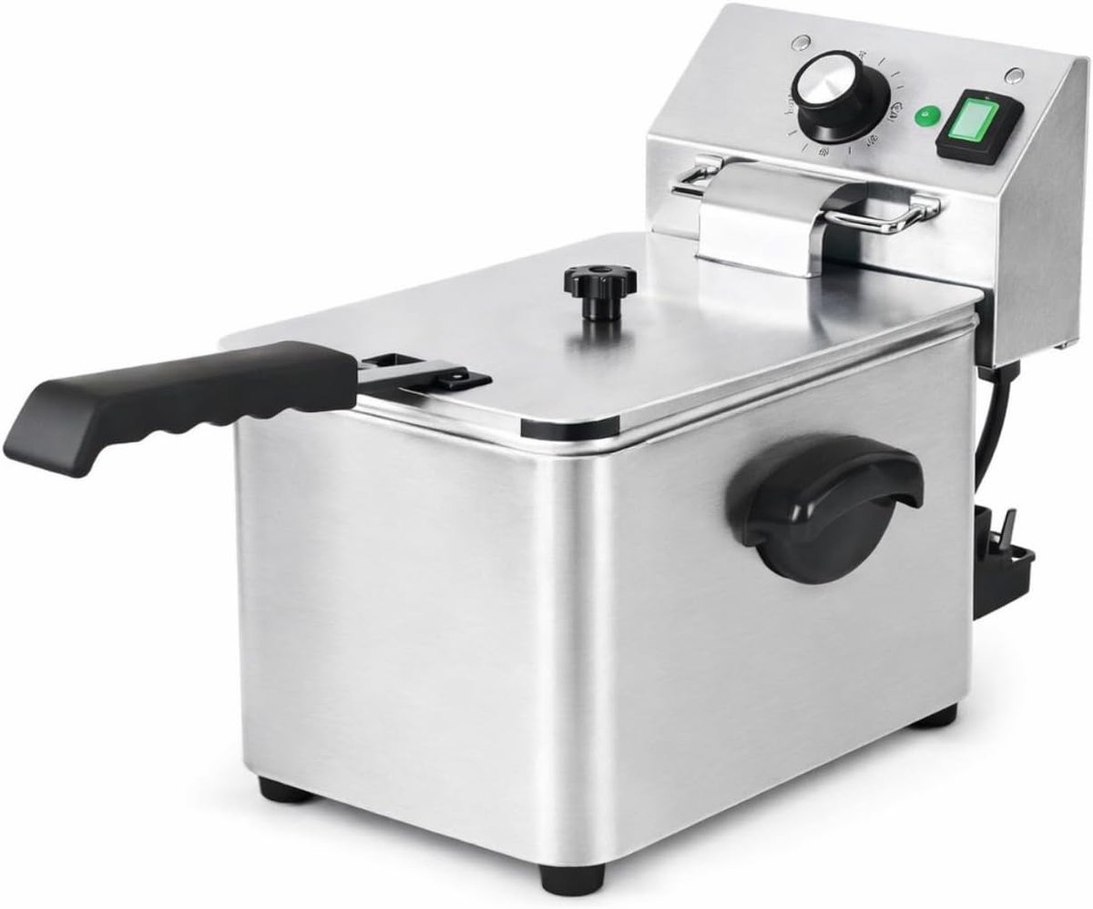 Elektrische Friteuse - Professionele Frituurpan - Snel Frituren - Instelbare Thermostaat - 4 Liter Capaciteit - Roestvrij Staal