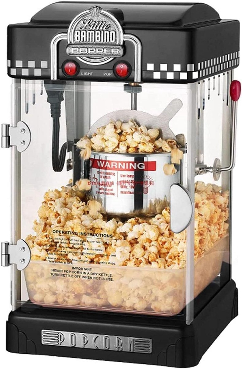 Popcorn Maker - Snack Machine - Huisbioscoop Feestjes - Volledig Automatisch - 25x28x46 cm - Zwart