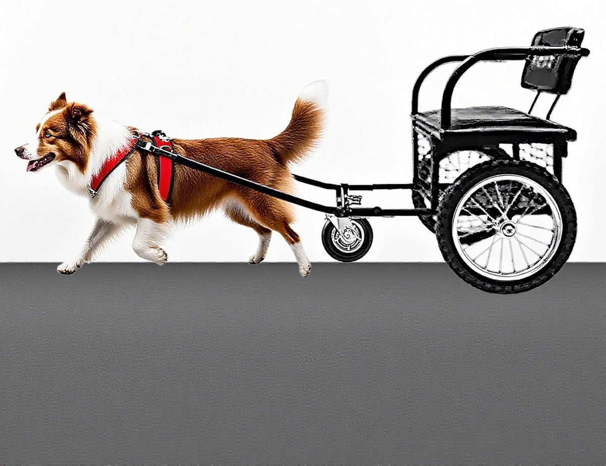 Hondenkar Outdoor - Huisdier Aanhanger - Wandelen Kamperen - Robuust Staal Frame - Tot 60kg