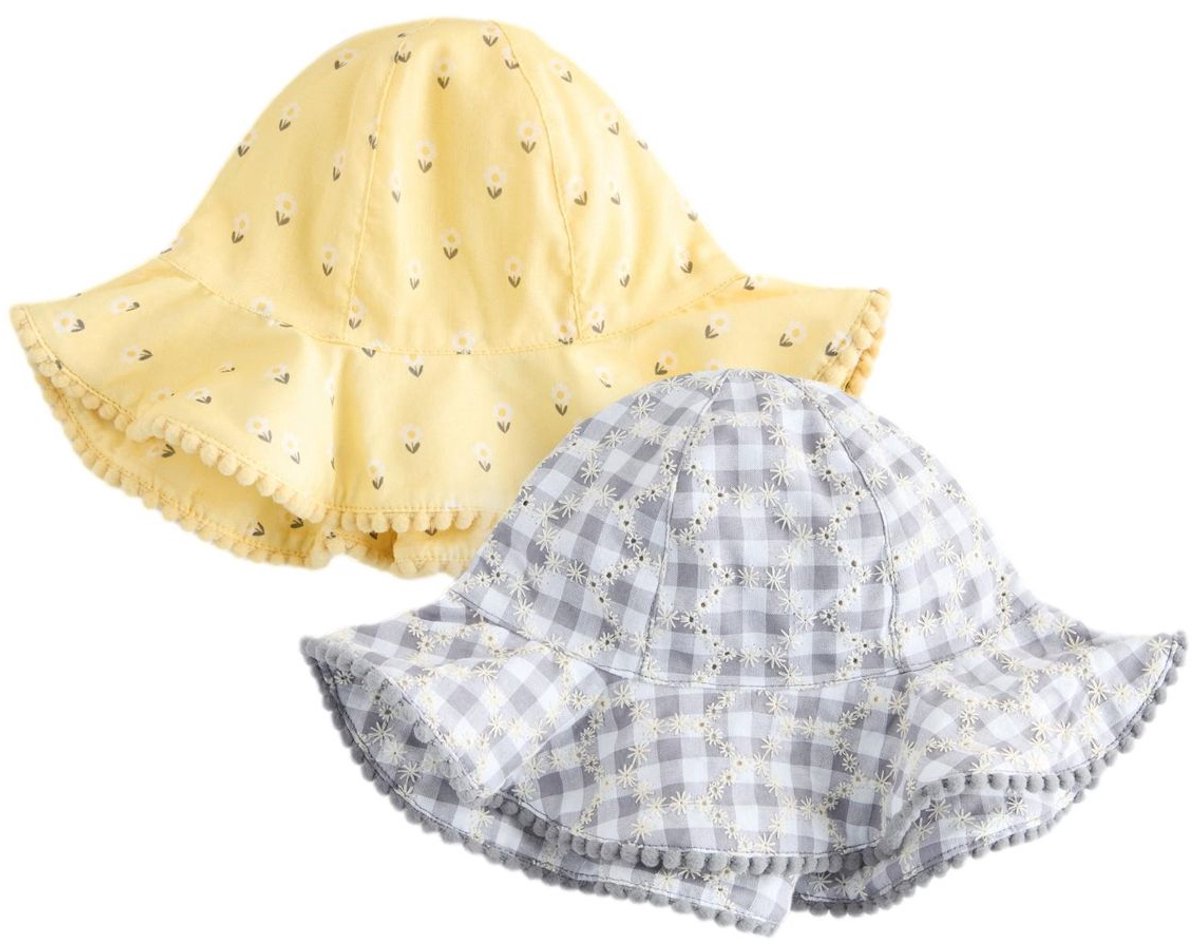 Next - Meisjes - Set van 2 babyhoedjes - Grijs