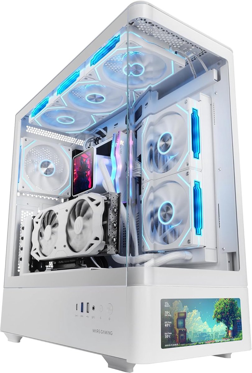 Gaming Computer Behuizing - PC Kast - Custom PC Bouw - Geïntegreerd LCD Scherm