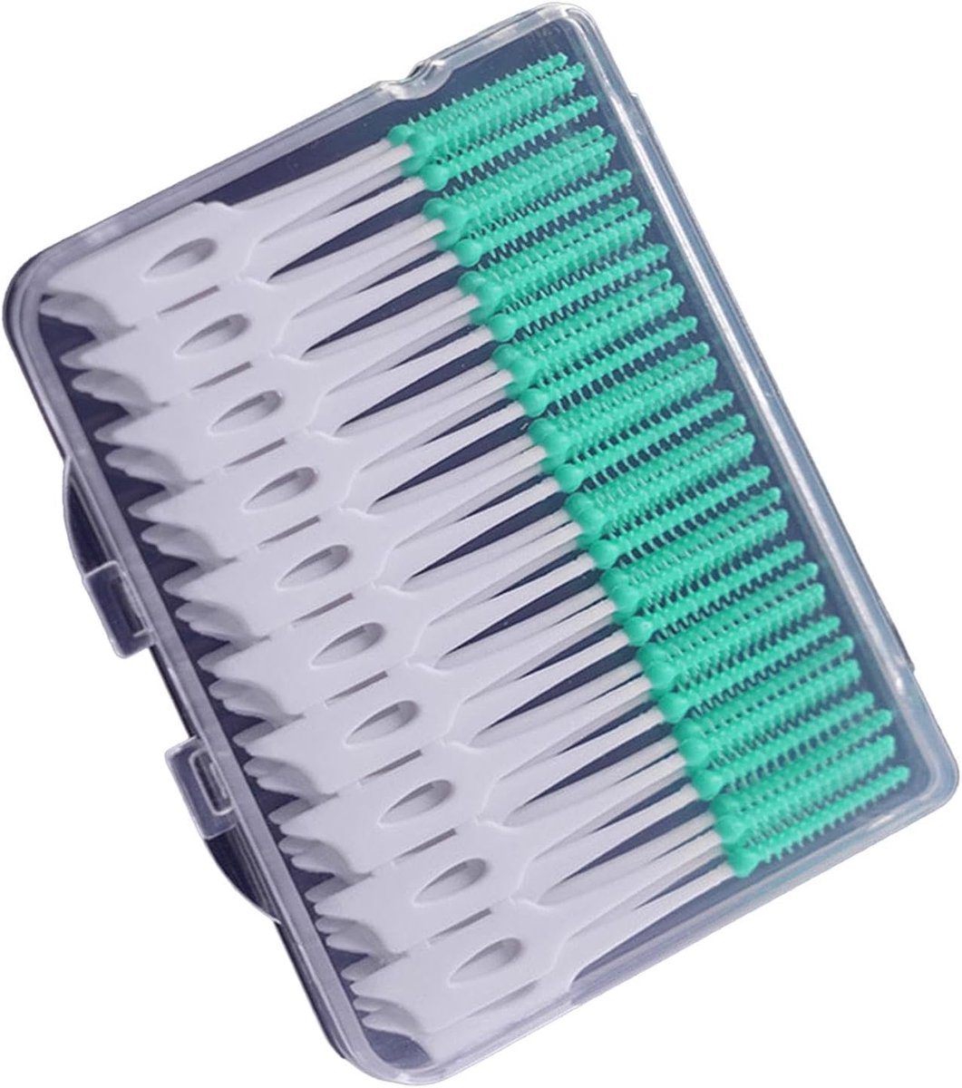 Interdentale Borstels - Tandenstokergaren - Mondhygiëne - Met Opbergdoos - 48 cm