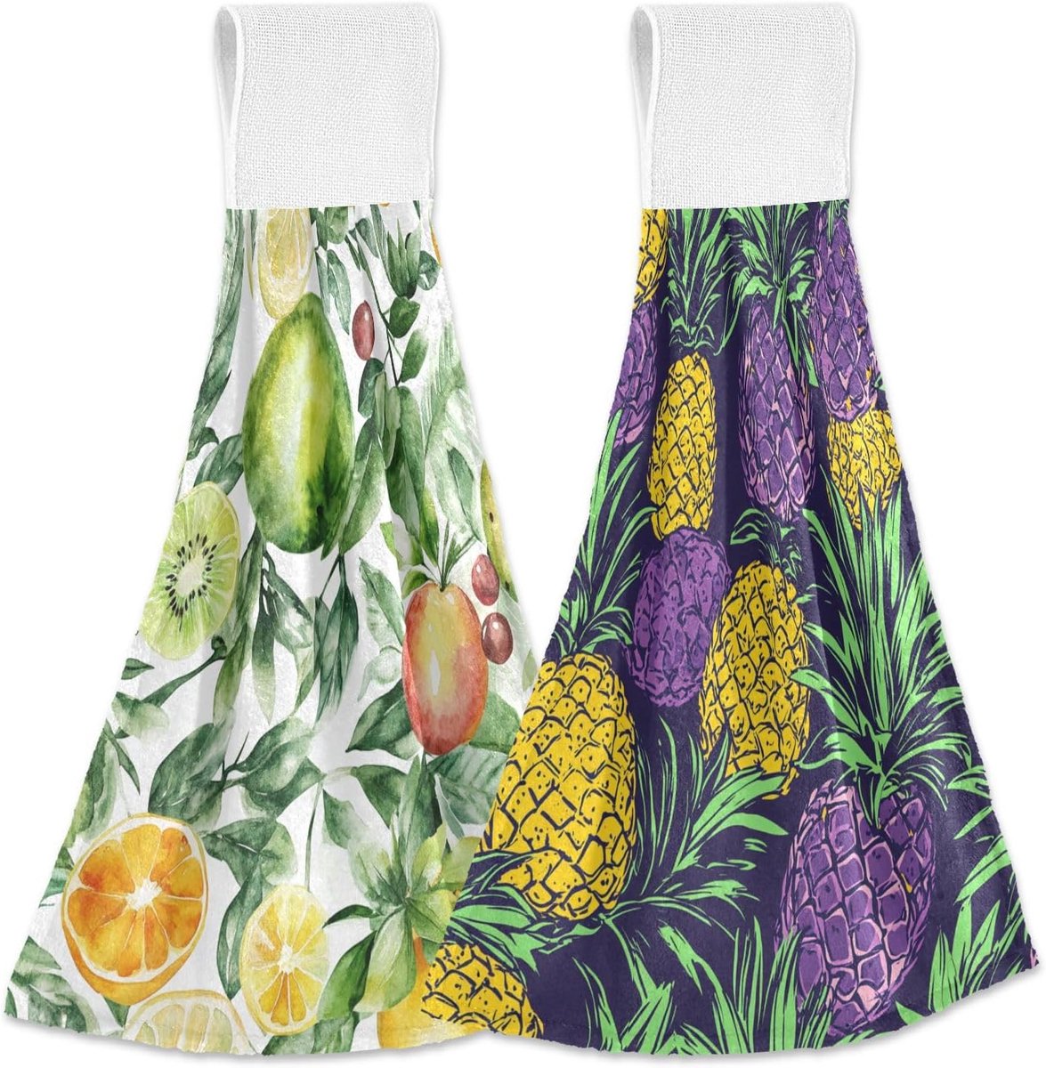 Hangende Handdoeken Set - Keuken Handdoeken - Snel Drogen - Met Ophanglus - 35x46cm - Frui