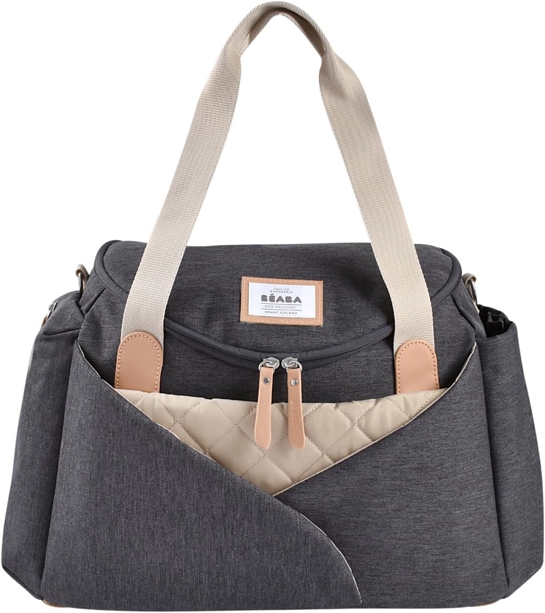 Grote Luiertas - Modulaire Baby Tas - Praktisch Organiseren - Geïntegreerde Cocoon Ruimte - 21 Liter Capaciteit - Donkergrijs Gemêleerd