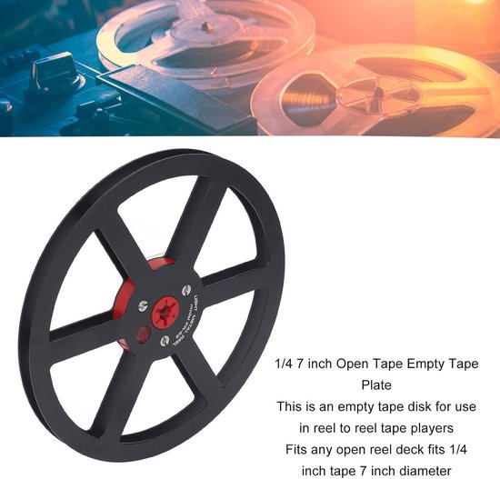 Tape Spoel - Lege Spoel - Opnemen Geluid - Aluminium Legering - 7 Inch Diameter - Zwart — afbeelding 3