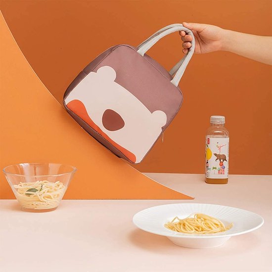 Lunchtas Isolatie Handtas - Voedsel Picknick Zak - Maaltijden Meenemen - Grote Capaciteit - 35.5x22.5x15cm - Koffie — afbeelding 3