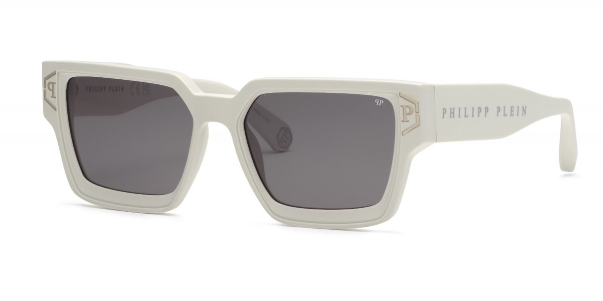 Philipp Plein SPP005V Bianco opaco 57/18/145 MAN Zonnebrillen