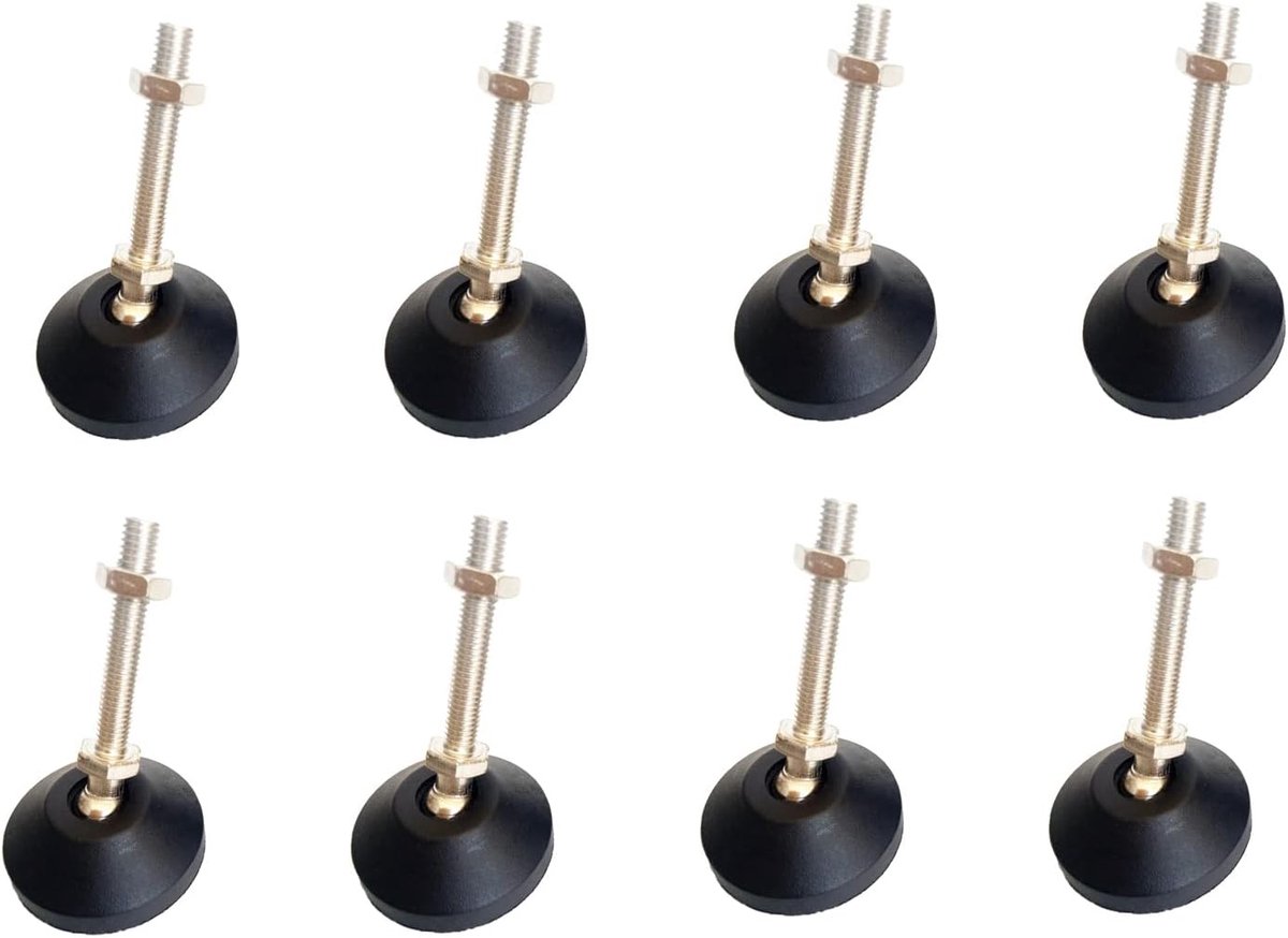 Meubelpoten 8 stuks - Voetbekers - Meubels Stabiliseren - Hoge Draagkracht - 60 x 139 mm - Zwart