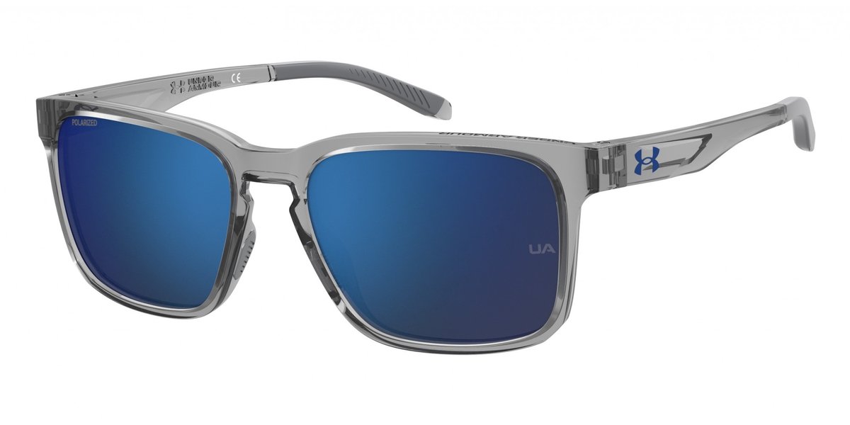 Under Armour UA ASSIST 2 GREY/BLUE 57/17/140 Herrenbrillen Zonnebrillen