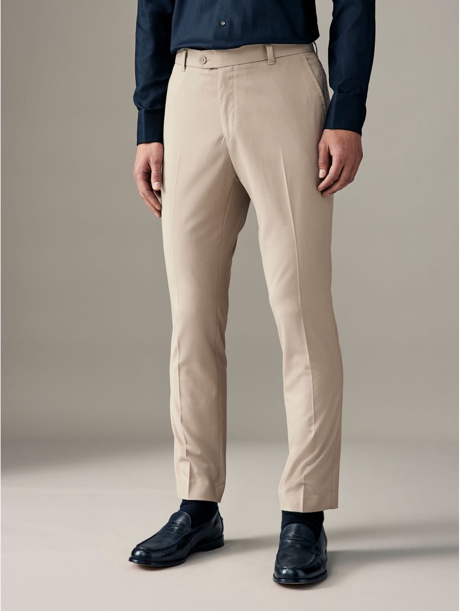 Next - Heren - Slim Fit - Chique stretchy broek - Naturel