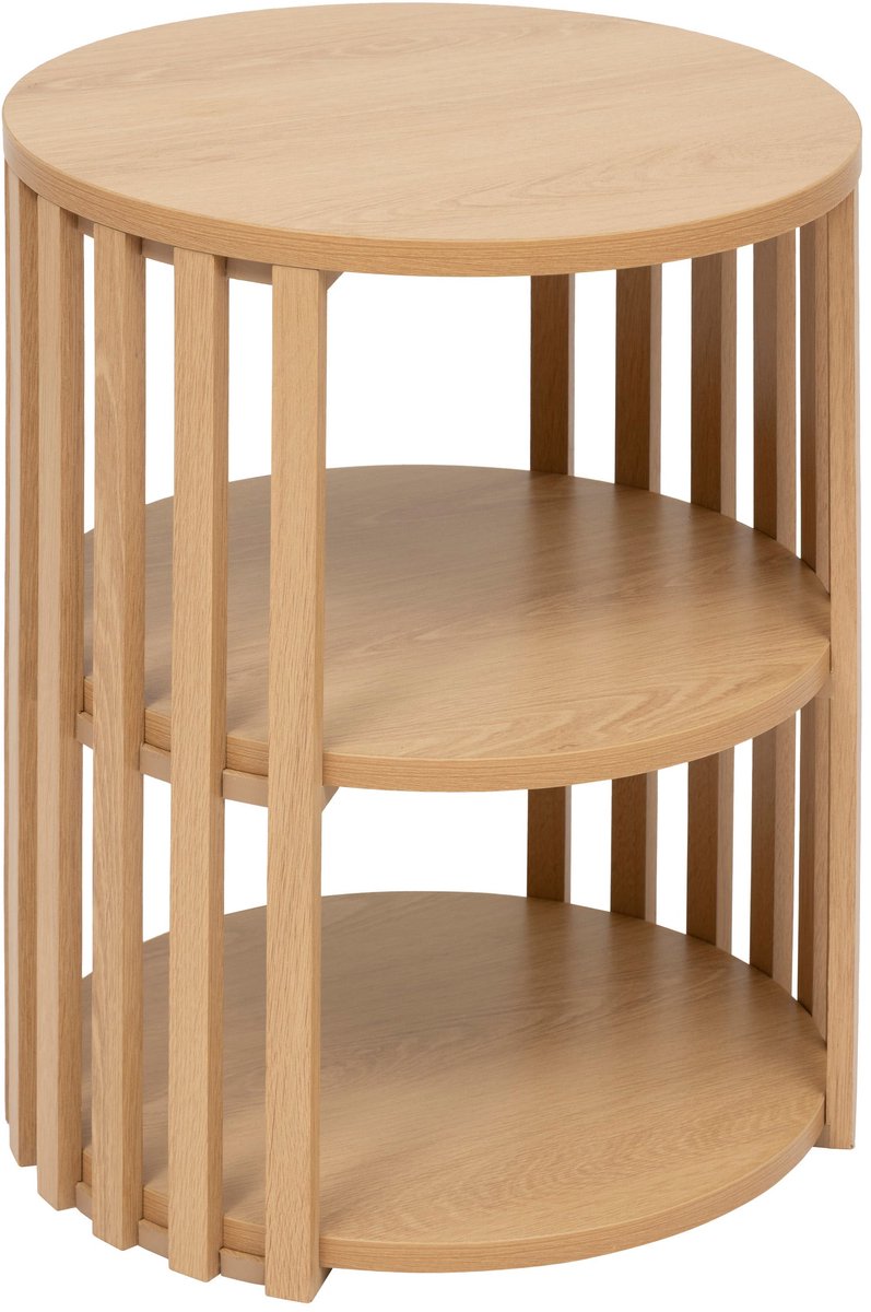 5Five Slat Bijzettafel - Ø40xH48cm - Bruin