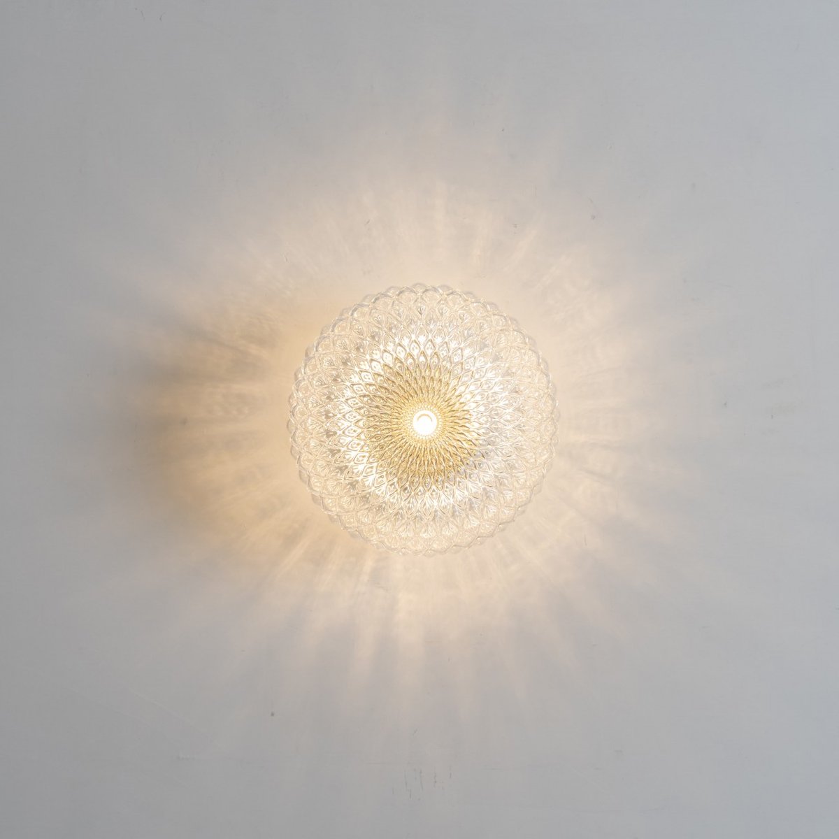 Kosilum - Anthemis - Plafondlamp - Transparant en chroom - Metaal en glas