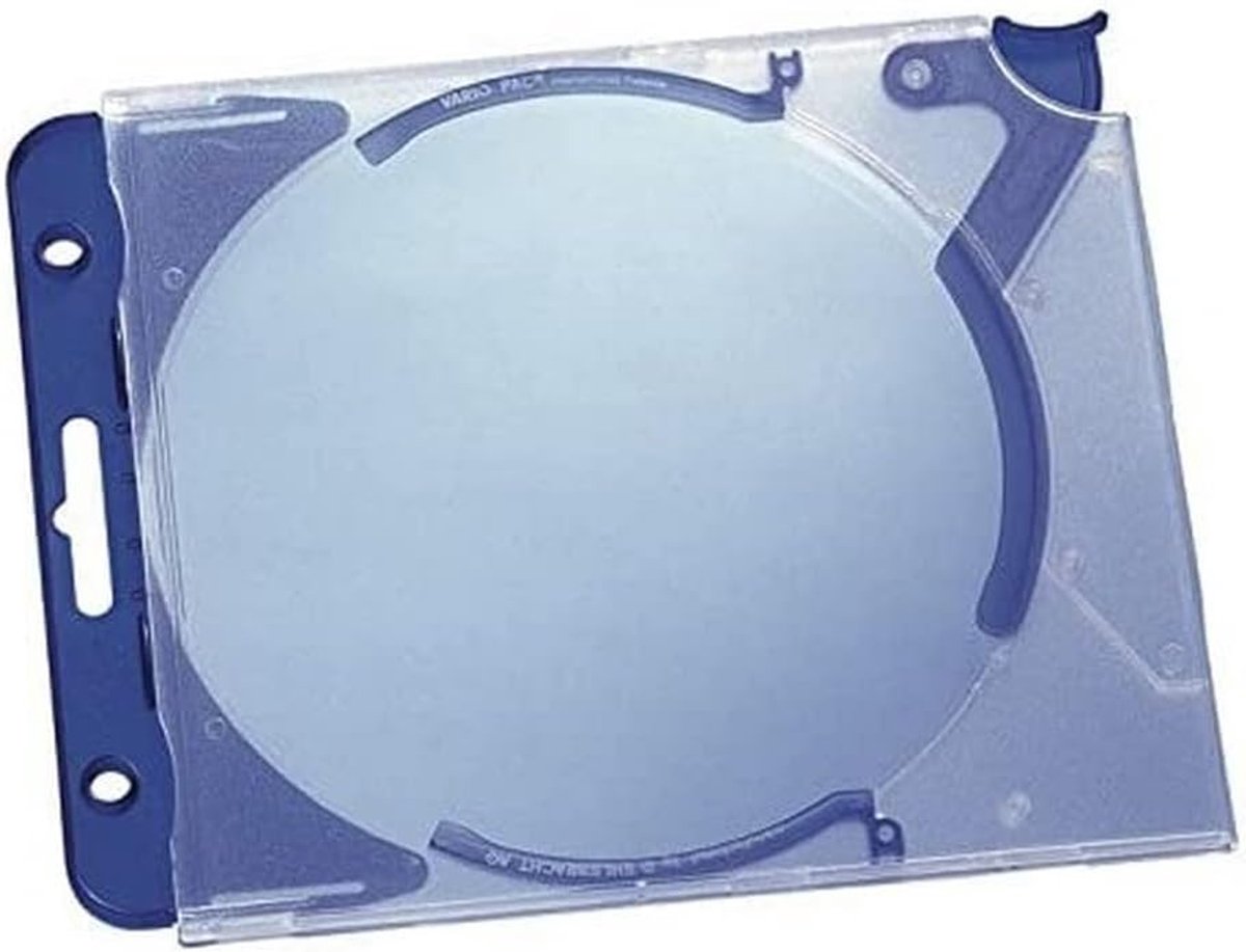 CD DVD Doosjes - Opbergmappen - Archivering Media - Clip voor Ringmap - 5 Stuks - Transparant Blauw