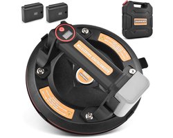 Elektrische Plaatlift - Vacuüm Zuiglift - Zware Objecten Verplaatsen - 300 kg Draagkracht - 8 Inch Diameter - Zwart