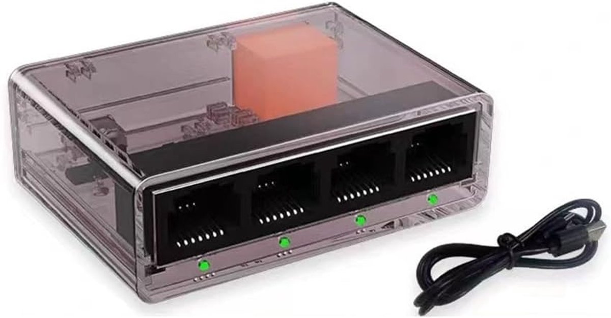 Netwerk Switch - Ethernet Hub - Internet Verdelen - 5 Poorten Gigabit - Compact Ontwerp - Zwart