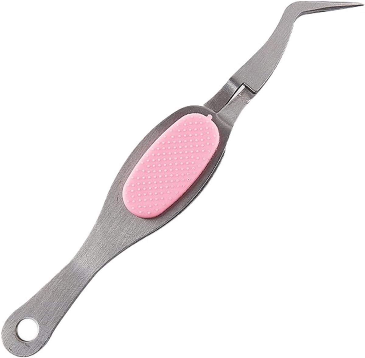 Precisie Pincet - Wimper Pincet - Nagel Decoratie - Omgekeerde Grip - One Size - Zilver