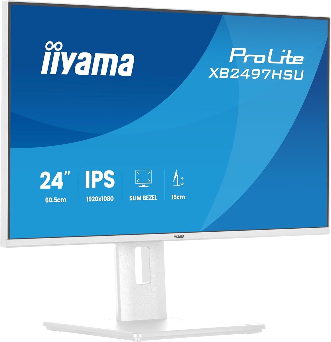 Full HD Monitor - IPS Beeldscherm - Professioneel Werk - Randloos Ontwerp - 23.8 Inch - Wit