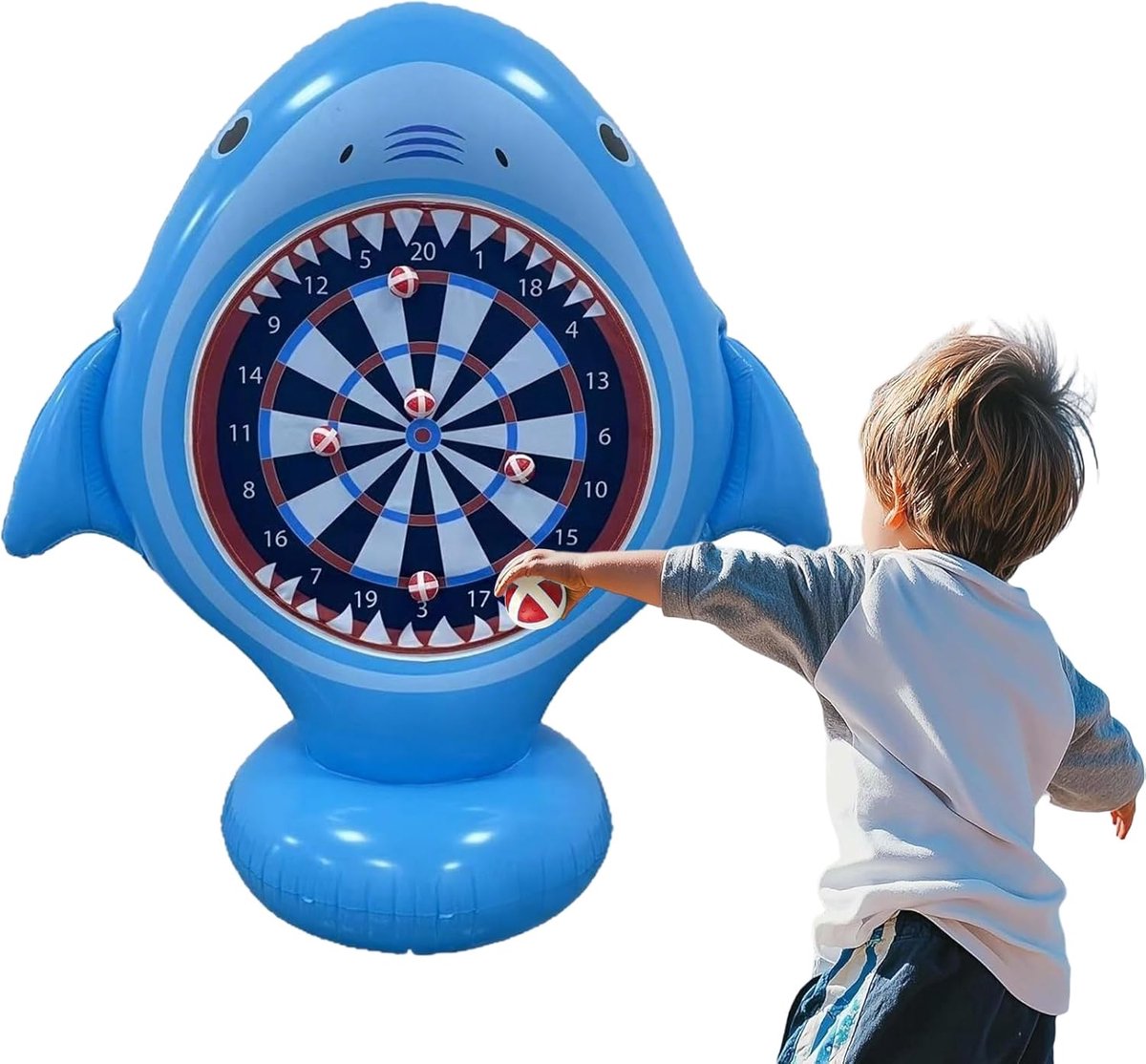 Opblaasbaar Dartbord - Zomerwerpdoel Spel - Buiten Spelen - Veilig Zacht Oppervlak - 130 cm Diameter - Veelkleurig
