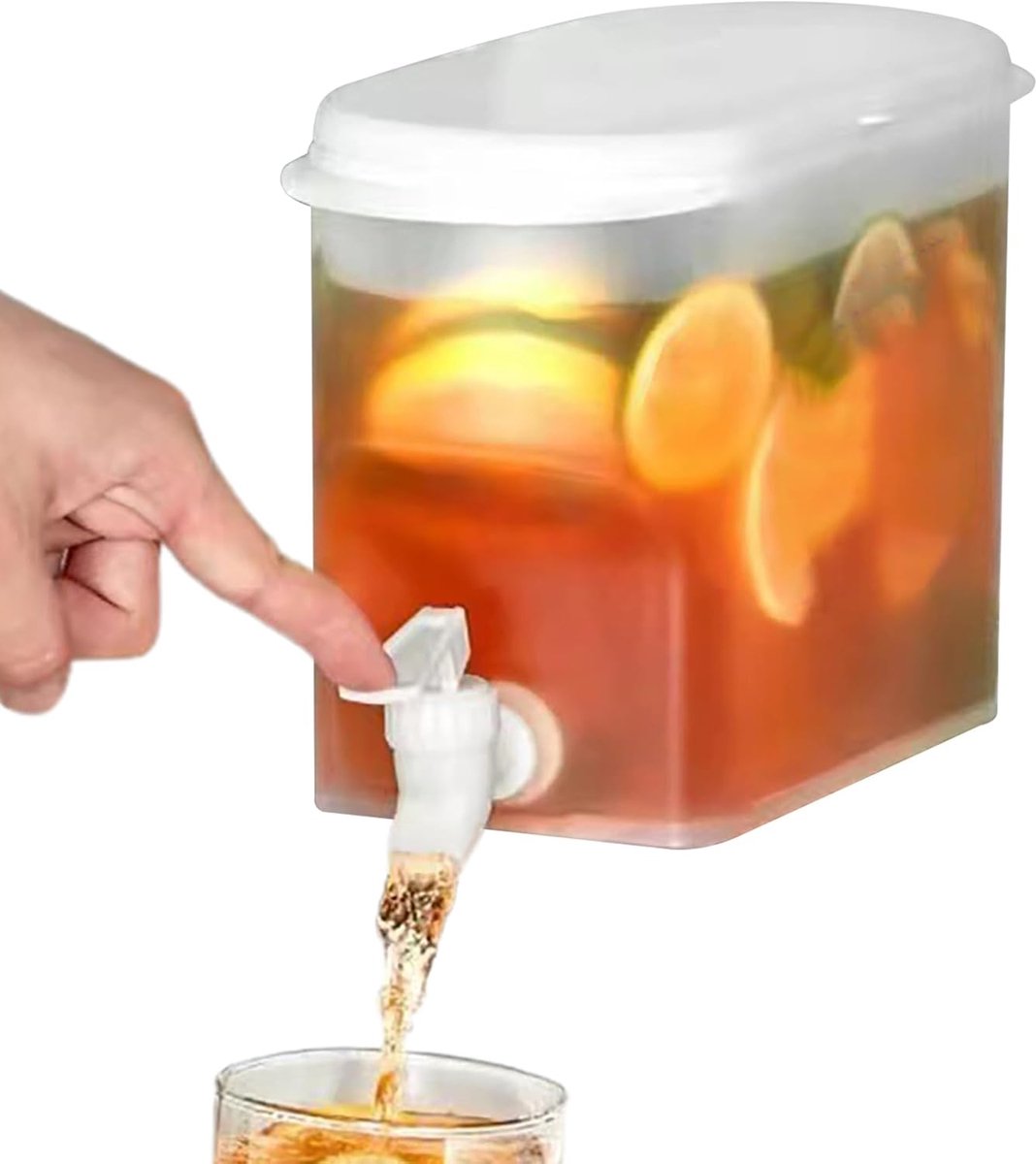 Waterkan Koelkast - Drankdispenser Opslag - Koude Dranken Serveren - Met Handige Kraan - 28 Liter Capaciteit - Transparant
