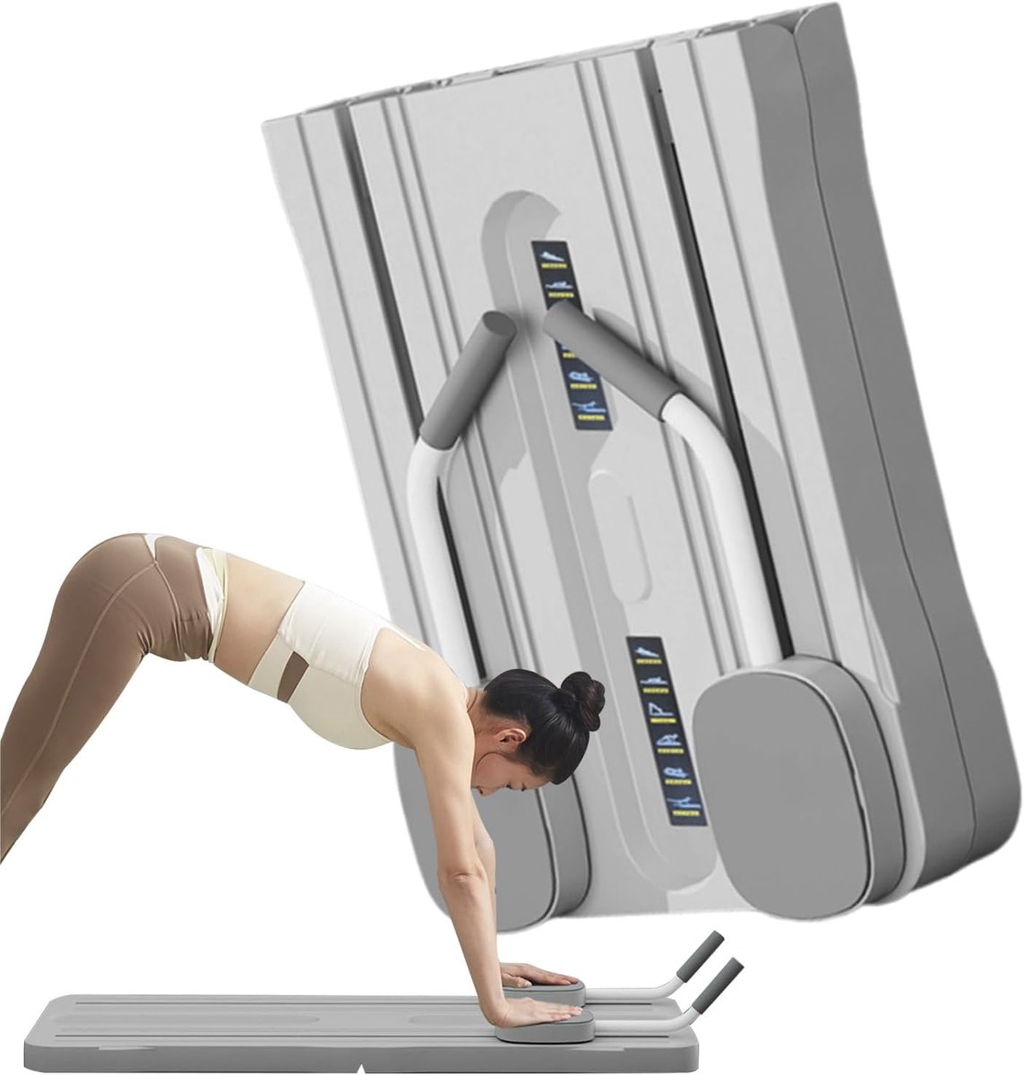 Pilates Board - Core Trainer - Thuis Fitness - Vouwbaar Ontwerp - 105x40cm - Grijs