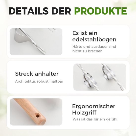 Onkruidsteker Roestvrij Staal - Tuinhark Graver - Wieden Grond Losmaken - 2-in-1 Functionaliteit - 30 cm Lengte — afbeelding 5