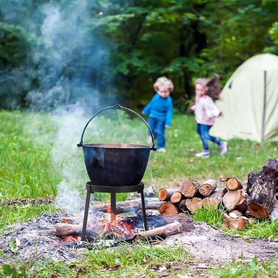 Kampvuur Statief - Opvouwbaar Grillrek - Open Koken - Zwaar Belastbaar - 30x30x6 cm - Zwart — afbeelding 3