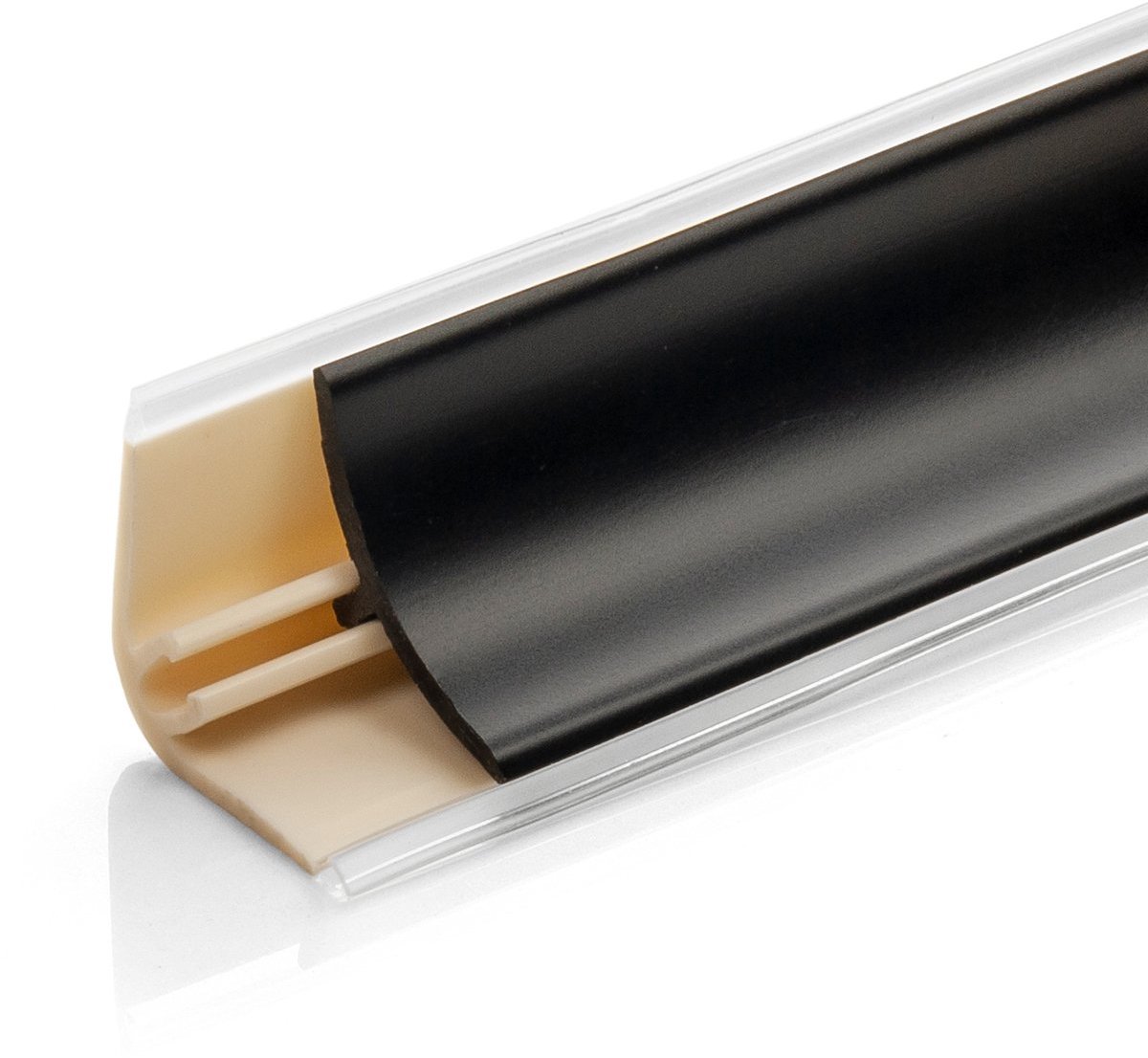 DQ-PP 3 m HOEKLIJST - Mat Zwart - 13 x 13 mm - PVC - Keukenlijst, Werkblad Afwerkingslijst, Keukenafwerkingslijst, Wandafwerkingslijst, Tafelbladlijsten