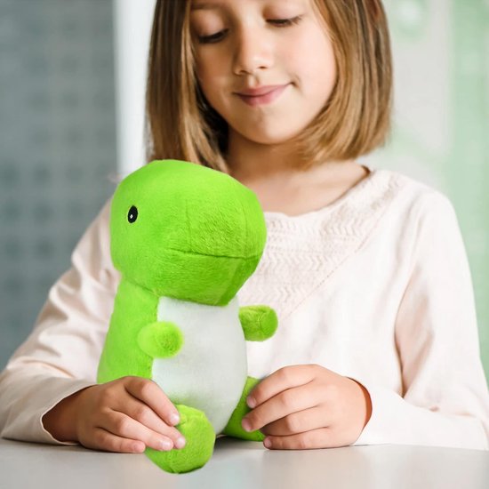 Pluche Dino - Knuffeldier Zacht - Kinderkamer Decoratie - Extra Zacht Materiaal - 30 cm Groot - Groen — afbeelding 2