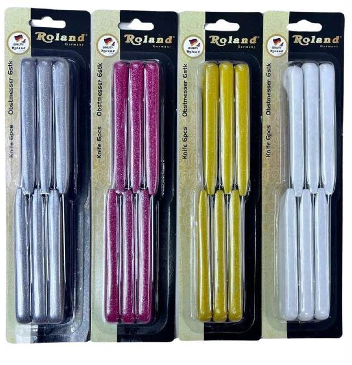 Roland Germany - messenset - 6-delig - duurzaam - assorti kleuren - ergonomisch handvat